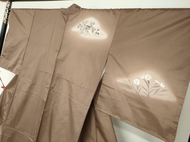 平和屋着物●訪問着 手描き 草花文 暈し染め 正絹 逸品 未使用 DAAZ7285ud