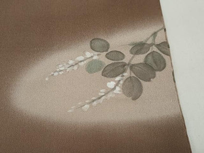 平和屋着物●訪問着 手描き 草花文 暈し染め 正絹 逸品 未使用 DAAZ7285ud