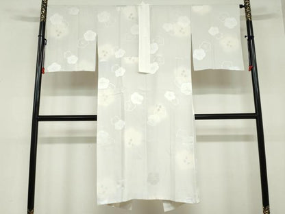 平和屋着物●長襦袢　袷　舞花地紋　正絹　逸品　DAAZ7293ud
