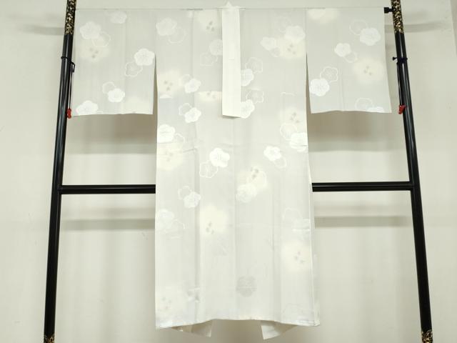 平和屋着物●長襦袢　袷　舞花地紋　正絹　逸品　DAAZ7293ud