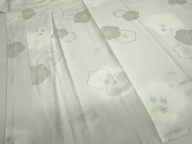 平和屋着物●長襦袢　袷　舞花地紋　正絹　逸品　DAAZ7293ud