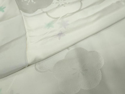 平和屋着物●長襦袢　袷　舞花地紋　正絹　逸品　DAAZ7293ud
