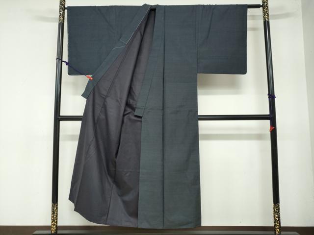 平和屋着物●男性　本場大島紬　アンサンブル　長羽織　80亀甲　総詰め　正絹　逸品　DAAZ7304ud