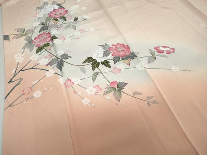 平和屋着物●訪問着 友禅 作家物 枝花文 暈し染め 正絹 逸品 DAAZ7318ud