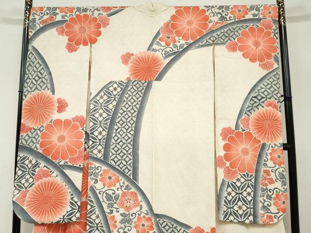 平和屋着物●名門　藤娘きぬたや・総絞り　振袖　吉祥花唐草文　正絹　逸品　DAAZ7323ud 平和屋着物○名門 藤娘きぬたや・総絞り 振袖 吉祥花唐草