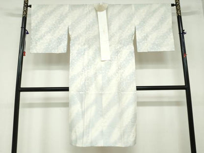 平和屋着物●長襦袢　無双仕立て　花尽くし地紋　暈し染め　正絹　逸品　DAAZ7327ud