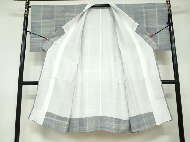 平和屋着物●長襦袢　袷　変わり格子文　正絹　逸品　DAAZ7328ud