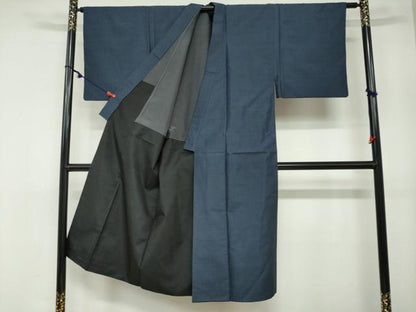 平和屋着物●男性　本場大島紬　アンサンブル　長襦袢（袷）セット　抽象文様　正絹　逸品　DAAZ7334ud