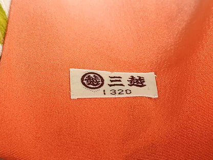 平和屋着物●創業460年・千總　小紋　花車文　金彩　三越扱い　正絹　逸品　DAAZ7358ud