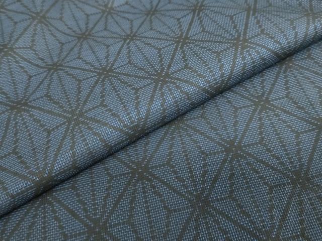 平和屋着物●本場大島紬　古代染色純泥染　麻の葉文様　大島古代紬謹製　証紙付き　正絹　逸品　DAAZ7362ud