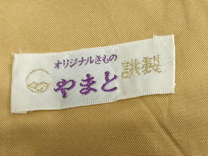 平和屋着物●本場大島紬　9マルキ　更紗花唐草文　やまと誂製　正絹　逸品　DAAZ7367ud