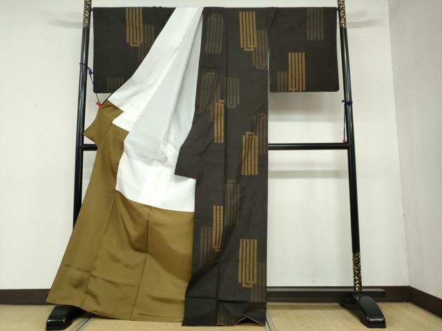 平和屋着物●本場大島紬　地空き　9マルキ　源氏香　正絹　逸品　DAAZ7387ud