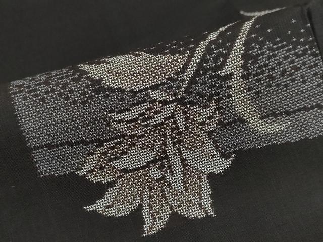 平和屋着物●本場大島紬　地空き　9マルキ　舞花文　正絹　逸品　未使用　DAAZ7388ud