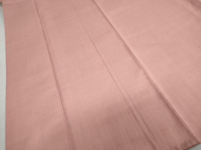 平和屋着物●本場結城紬　重要無形文化財　紅梅色　高島屋扱い　正絹　逸品　DAAZ7424ud 平和屋着物○本場結城紬 重要無形文化財 紅梅色 高島屋扱い 正絹 逸品