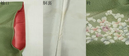 平和屋着物●上質な小紋　舞花文　蛍暈し　正絹　逸品　DAAZ7428ud
