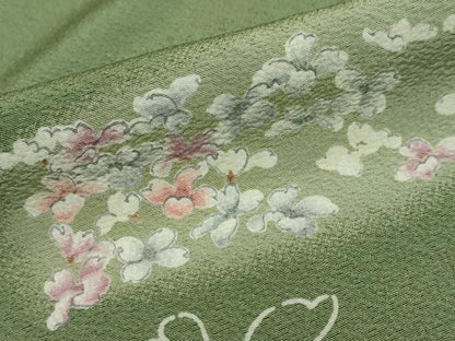 平和屋着物●上質な小紋　舞花文　蛍暈し　正絹　逸品　DAAZ7428ud