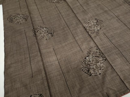 平和屋着物●本場大島紬 7マルキ 草花丸文 正絹 逸品 DAAZ7430ud