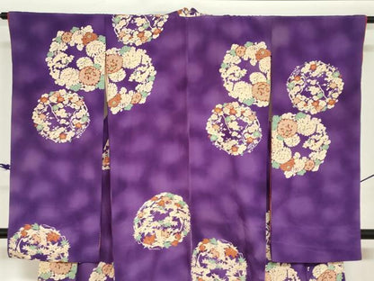 平和屋着物∵アンティーク 大正ロマン 女の子 十三参り 子供 祝着 草花丸文 逸品 DAAZ7460ud