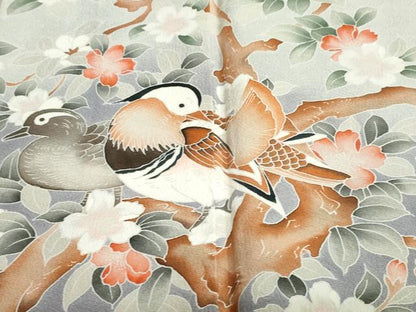 平和屋着物●豪華黒留袖 花鳥文 暈し染め 金彩 正絹 逸品 DAAZ7461ud