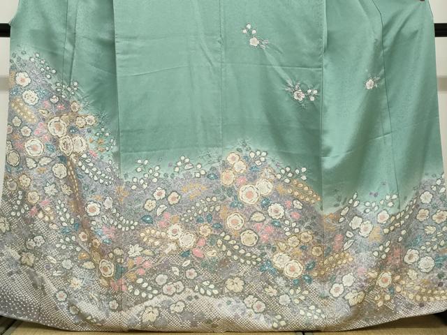 平和屋着物●訪問着　絞り　辻が花　暈し染め　金彩　正絹　逸品　DAAZ7474ud