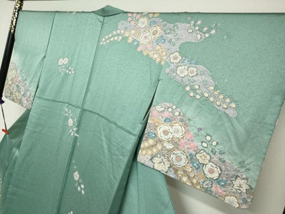 平和屋着物●訪問着　絞り　辻が花　暈し染め　金彩　正絹　逸品　DAAZ7474ud