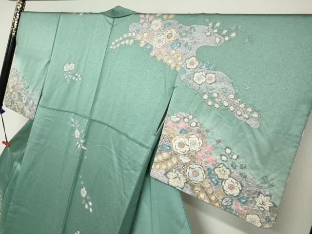 平和屋着物●訪問着　絞り　辻が花　暈し染め　金彩　正絹　逸品　DAAZ7474ud