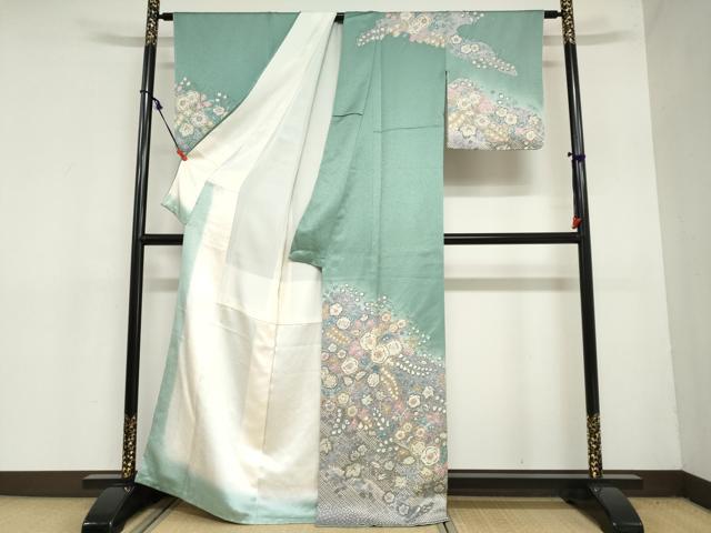 平和屋着物●訪問着　絞り　辻が花　暈し染め　金彩　正絹　逸品　DAAZ7474ud