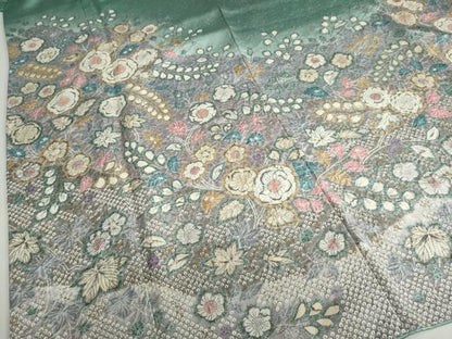平和屋着物●訪問着　絞り　辻が花　暈し染め　金彩　正絹　逸品　DAAZ7474ud