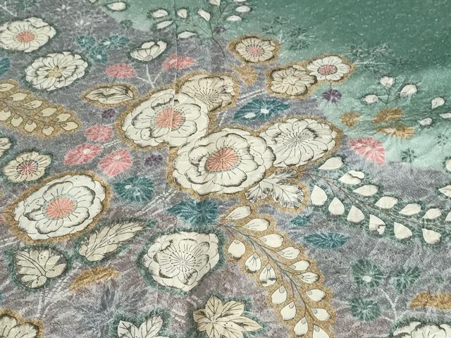 平和屋着物●訪問着　絞り　辻が花　暈し染め　金彩　正絹　逸品　DAAZ7474ud