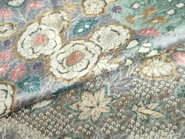 平和屋着物●訪問着　絞り　辻が花　暈し染め　金彩　正絹　逸品　DAAZ7474ud