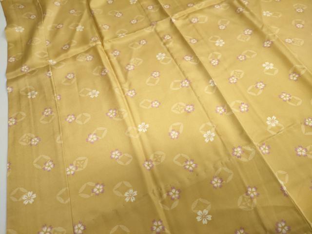 平和屋着物●長襦袢　無双仕立て　七宝舞花文　半衿刺繍　正絹　逸品　未使用　DAAZ7483ud 平和屋着物○長襦袢 無双仕立て 七宝舞花文 半衿刺繍 正絹 逸品 未