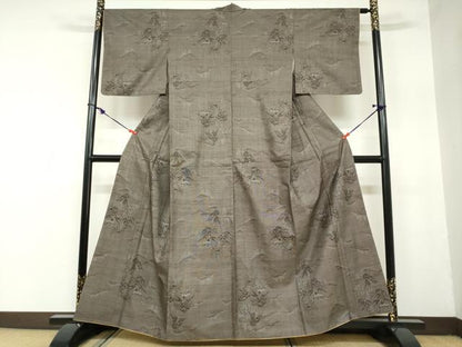 平和屋着物●本場大島紬　9マルキ　風景文　正絹　逸品　DAAZ7486ud