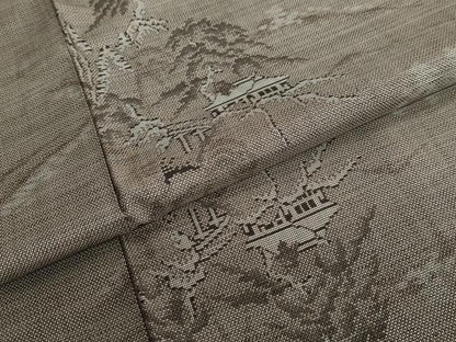平和屋着物●本場大島紬　9マルキ　風景文　正絹　逸品　DAAZ7486ud