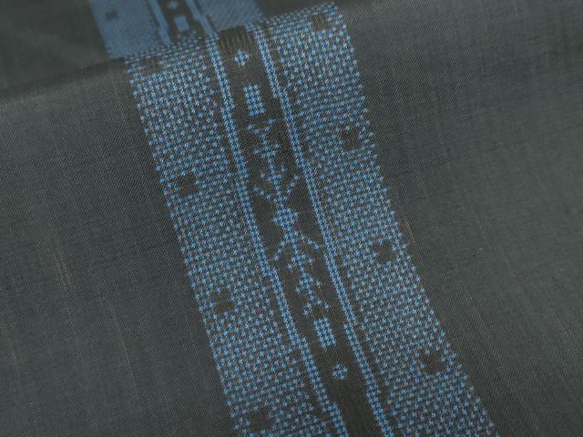 平和屋着物●本場大島紬　地空き　7マルキ　抽象間道　正絹　逸品　DAAZ7488ud 平和屋着物○本場大島紬 地空き 7マルキ 抽象間道 正絹 逸品 DAAZ7488ud