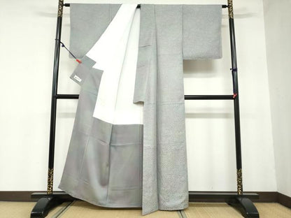 平和屋着物●上質な小紋　花尽くし文　やまと誂製　正絹　逸品　未使用　DAAZ7491ud