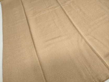 平和屋着物●上質な色無地　花尽くし地紋　焦香色　正絹　逸品　DAAZ7499ud