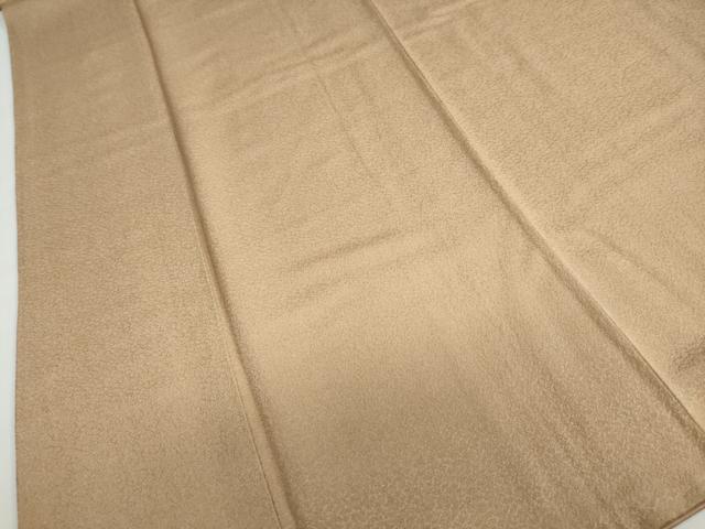 平和屋着物●上質な色無地　花尽くし地紋　焦香色　正絹　逸品　DAAZ7499ud