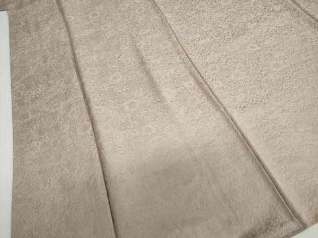 平和屋着物●上質な色無地　草花地紋　梅染色　正絹　逸品　DAAZ7514ud