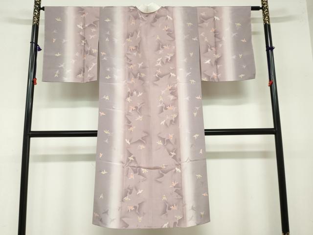 平和屋着物●長襦袢　無双仕立て　折り鶴文　やまと誂製　正絹　逸品　DAAZ7526ud