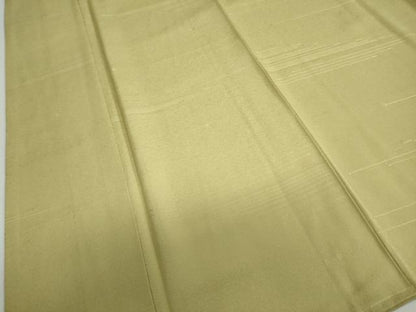 平和屋着物●上質な色無地　抽象地紋　青朽葉色　正絹　逸品　DAAZ7529ud