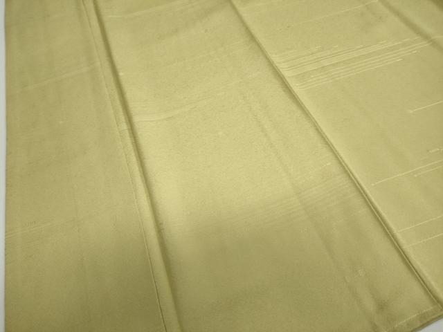 平和屋着物●上質な色無地　抽象地紋　青朽葉色　正絹　逸品　DAAZ7529ud