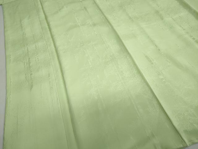 平和屋着物●上質な色無地　寿光織　樹林地紋　若葉色　反端付き　正絹　逸品　未使用　DAAZ7554ud 平和屋着物○上質な色無地 寿光織 樹林地紋 若葉色 反端