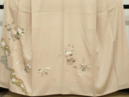 平和屋着物●訪問着　刺繍　飾花文　金彩　正絹　逸品　DAAZ7557ud