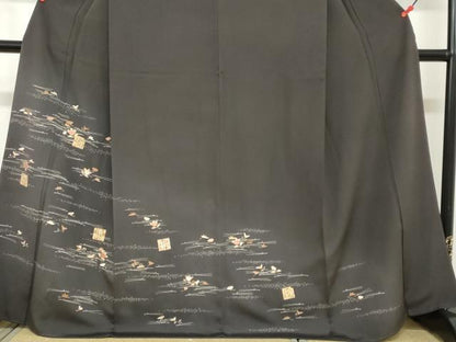 平和屋着物●訪問着　駒刺繍　草花文　吹き寄せ文　源氏香　金彩　正絹　逸品　DAAZ7558ud