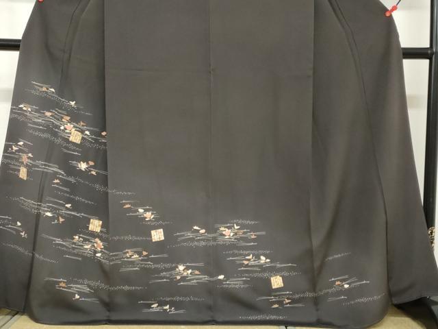 平和屋着物●訪問着　駒刺繍　草花文　吹き寄せ文　源氏香　金彩　正絹　逸品　DAAZ7558ud