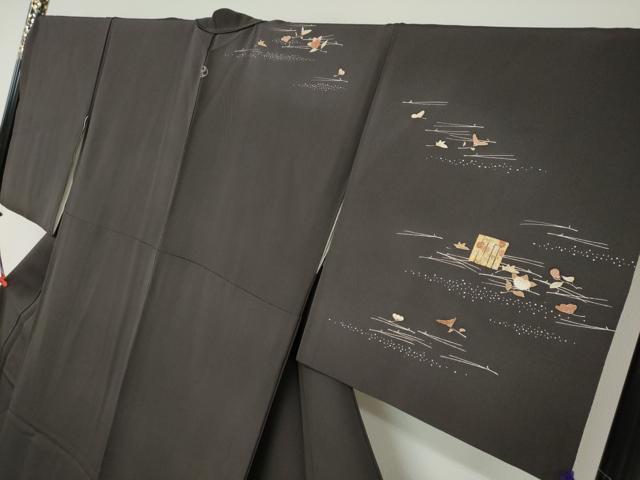 平和屋着物●訪問着　駒刺繍　草花文　吹き寄せ文　源氏香　金彩　正絹　逸品　DAAZ7558ud