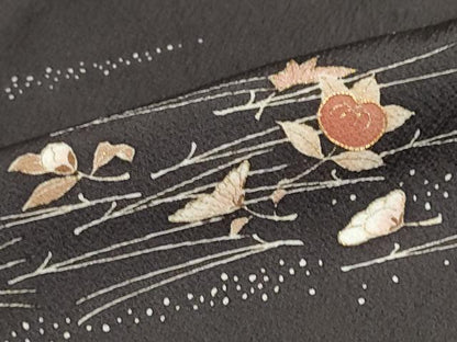 平和屋着物●訪問着　駒刺繍　草花文　吹き寄せ文　源氏香　金彩　正絹　逸品　DAAZ7558ud