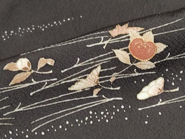 平和屋着物●訪問着　駒刺繍　草花文　吹き寄せ文　源氏香　金彩　正絹　逸品　DAAZ7558ud
