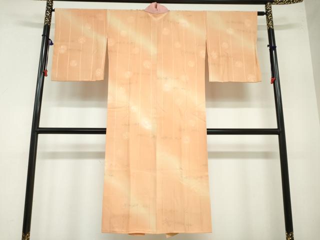 平和屋着物●長襦袢　袷　地紋起こし　草花丸地紋　暈し染め　銀彩　半衿刺繍　正絹　逸品　DAAZ7568ud 平和屋着物○長襦袢 袷 地紋起こし 草花丸地紋 暈し染め 銀彩