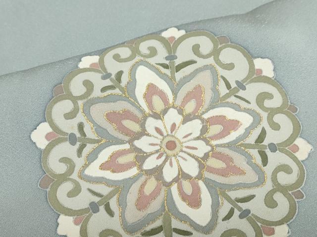 平和屋着物●訪問着　駒刺繍　鏡裏洋花文　金彩　正絹　逸品　DAAZ7577ud